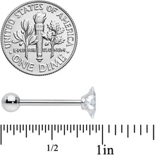 将图片加载到图库查看器,Clear CZ Gem Rhombus Top Barbell Tongue Ring