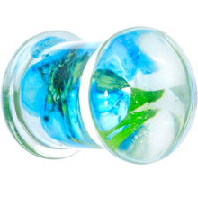 将图片加载到图库查看器,Clear Acrylic Color Pressed Flowers Double Flare Plug Set
