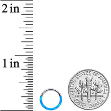 Load image into Gallery viewer, 16G 5/16 Blue Synthetic Opal Implant Grade Titanium Segment Ring