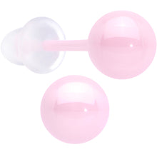 将图片加载到图库查看器,6mm Pink Ceramic Ball Stud Earrings 18G