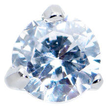 Load image into Gallery viewer, 18G 1/4 Clear CZ Gem 3mm Round Cartilage Tragus Earring