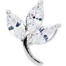 将图片加载到图库查看器,16G 5/16 Clear CZ Gem Leaves Internally Threaded Labret Tragus