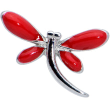将图片加载到图库查看器,16G 5/16 Dragonfly Red Wings Internally Threaded Labret Tragus