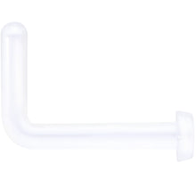 Load image into Gallery viewer, 18G 1/4 Clear Bioplast Flat Top L Shape Nose Retainer Set of 10