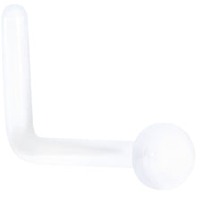 将图片加载到图库查看器,20G 1/4 Clear Bioplast Flat Top L Shape Nose Retainer Set of 10
