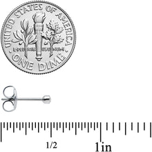 将图片加载到图库查看器,2.5mm Cubic Zirconia Bezel G23 Titanium Post Stud Earrings