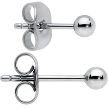 Load image into Gallery viewer, 20G 3mm Ball End Grade 23 Titanium Post Stud Earrings