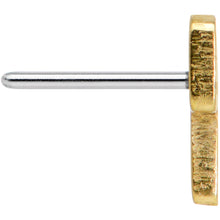 将图片加载到图库查看器,Implant Grade 23 Titanium Gold Tone Lightning Threadless Push In Top