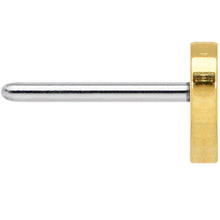 Load image into Gallery viewer, Implant Grade 23 Titanium Gold Tone Heart Threadless Push In Top