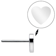 将图片加载到图库查看器,Implant Grade 23 Titanium Heart Threadless Push In Top