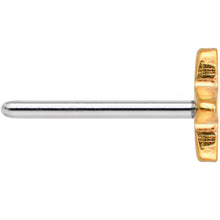 Load image into Gallery viewer, Implant Grade 23 Titanium Gold Tone Star Threadless Push In Top