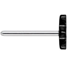 将图片加载到图库查看器,Implant Grade 23 Titanium Black Star Threadless Push In Top
