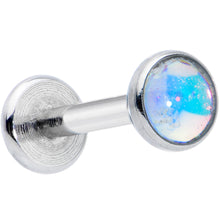 将图片加载到图库查看器,16G 5/16 Blue Faux Opal Internally Threaded Labret Monroe Tragus