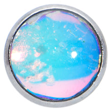 将图片加载到图库查看器,16G 5/16 Blue Faux Opal Internally Threaded Labret Monroe Tragus