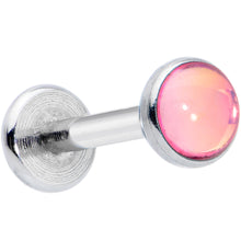 Load image into Gallery viewer, 16G 5/16 Pink Faux Opal Internally Threaded Labret Monroe Tragus