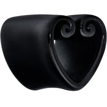 将图片加载到图库查看器,Black Curled Heart Valentines Day Tunnel Plug Set