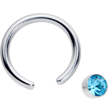将图片加载到图库查看器,14G 3/8 Blue Gem 4mm BCR Captive Ring