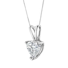 Load image into Gallery viewer, 14K White Gold 3/8 Cttw Heart-Shaped Diamond Classic Solitaire 18" Pendant Necklace (H-I Color, VS2-SI1 Clarity)