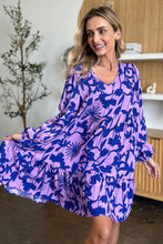 Load image into Gallery viewer, Double Take Full Size Printed Ruffle Hem Dress with Pocket Stylish & Functional Women Dress