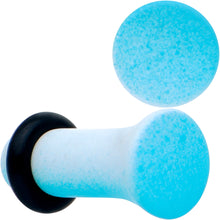 Load image into Gallery viewer, Blue White Ombre Matte Acrylic Single Flare Plug Set