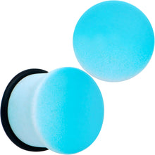 Load image into Gallery viewer, Blue White Ombre Matte Acrylic Single Flare Plug Set