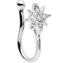 Load image into Gallery viewer, Clear Gem Compass Star Clip On Fake Nose Ring