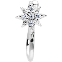 Load image into Gallery viewer, Clear Gem Compass Star Clip On Fake Nose Ring