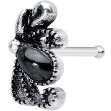 将图片加载到图库查看器,20G 1/4 Black Gem Abstract Bow Nose Bone