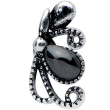 将图片加载到图库查看器,20G 1/4 Black Gem Abstract Bow Nose Bone