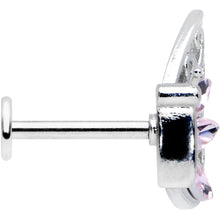 Load image into Gallery viewer, 16G 5/16 Pink Gem Lacy Butterfly Labret Monroe Tragus