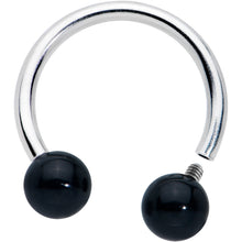 将图片加载到图库查看器,16G 3/8 Black Stone Ball End Internally Threaded Horseshoe