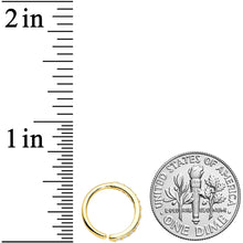 Load image into Gallery viewer, 16G 3/8 Clear CZ Gem Gold Tone Forward Facing Closure Ring