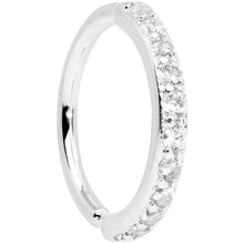 将图片加载到图库查看器,16G 3/8 Clear CZ Gem Forward Facing Closure Ring