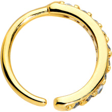 将图片加载到图库查看器,18G 5/16 Clear CZ Gem Gold Tone Forward Facing Closure Ring