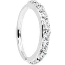 Load image into Gallery viewer, 18G 5/16 Clear CZ Gem Forward Facing Closure Ring