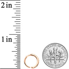 Load image into Gallery viewer, 18G 5/16 Clear CZ Gem Rose Gold Tone Forward Facing Closure Ring