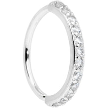 将图片加载到图库查看器,18G 3/8 Clear CZ Gem Forward Facing Closure Ring