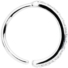 将图片加载到图库查看器,18G 3/8 Clear CZ Gem Forward Facing Closure Ring