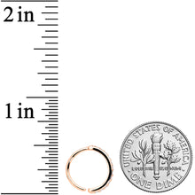 将图片加载到图库查看器,18G 3/8 Clear CZ Gem Rose Gold Tone Forward Facing Closure Ring