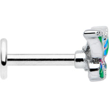 Load image into Gallery viewer, 16G 1/4 Bright Beauty Textured Butterfly Labret Monroe Tragus