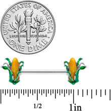 Load image into Gallery viewer, 14G 9/16 Corn on the Cob Summer Barbell Nipple Ring Set