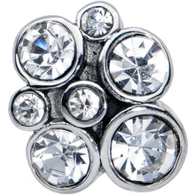 Load image into Gallery viewer, Clear CZ Gem Cluster Top Barbell Tongue Ring