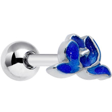Load image into Gallery viewer, 16G 1/4 Lovely Blue Lotus Flower Cartilage Tragus Earring
