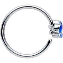 Load image into Gallery viewer, 18G 3/8 Lovely Blue Lotus Flower Nose Hoop
