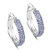 Load image into Gallery viewer, 3.06 Carat Genuine Tanzanite .925 Sterling Silver Earrings