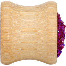 将图片加载到图库查看器,7/16 Pink Druzy Stone Wood Saddle Plug Set