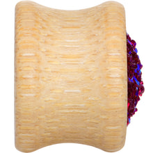 Load image into Gallery viewer, 9/16 Pink Druzy Stone Wood Saddle Plug Set