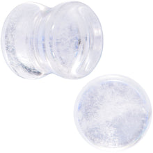 将图片加载到图库查看器,White Cloudy Quartz Double Flare Plug Set