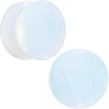 将图片加载到图库查看器,White Opalite Double Flare Plug Set