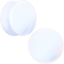 将图片加载到图库查看器,White Opalite Double Flare Plug Set